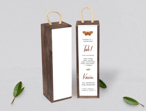 Prośba o Świadkowanie - SNW Akryl brązowa Butterflies - Motyw 4