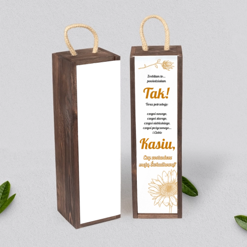 Prośba o Świadkowanie - SNW Akryl brązowa Sunflowers Motyw 1