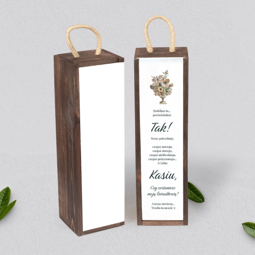 Prośba o Świadkowanie - SNW Akryl brązowa Rustic Summer Motyw 2