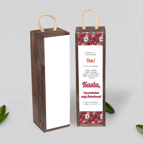 Prośba o Świadkowanie - SNW Akryl brązowa Retro Style Motyw 2