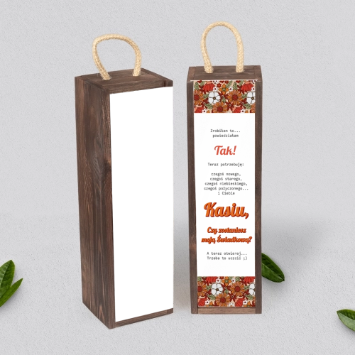 Prośba o Świadkowanie - SNW Akryl brązowa Retro Style Motyw 3