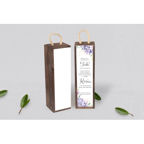 Prośba o&nbsp;Świadkowanie - SNW Akryl brązowa Flowers & Frame Motyw 1