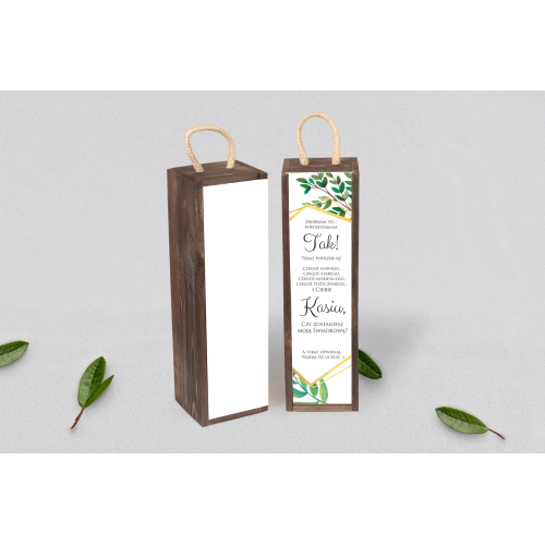 Prośba o&nbsp;Świadkowanie - SNW Akryl brązowa Flowers & Frame Motyw 2