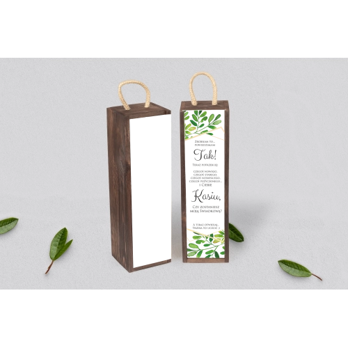 Prośba o&nbsp;Świadkowanie - SNW Akryl brązowa Flowers & Frame Motyw 3