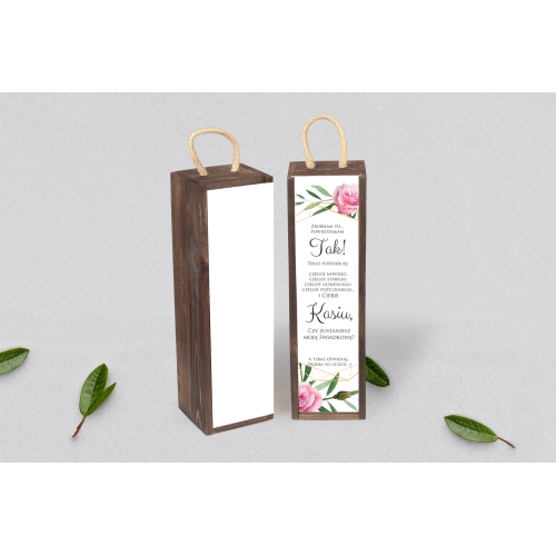 Prośba o&nbsp;Świadkowanie - SNW Akryl brązowa Flowers & Frame Motyw 4