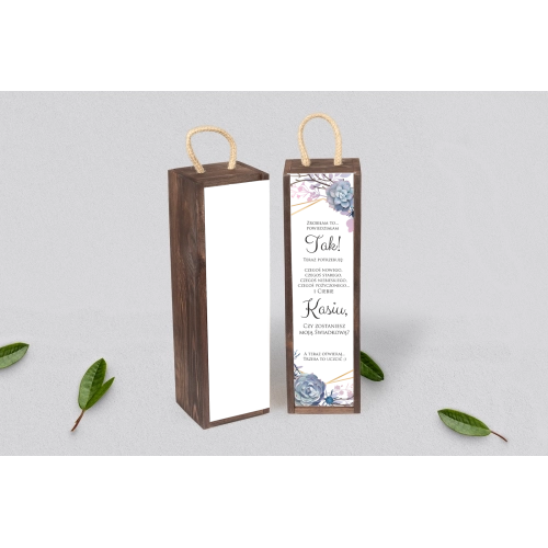 Prośba o&nbsp;Świadkowanie - SNW Akryl brązowa Flowers & Frame Motyw 6