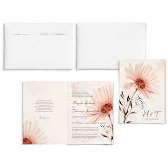 Zaproszenia ślubne Natalie - Składane Motyw 1
