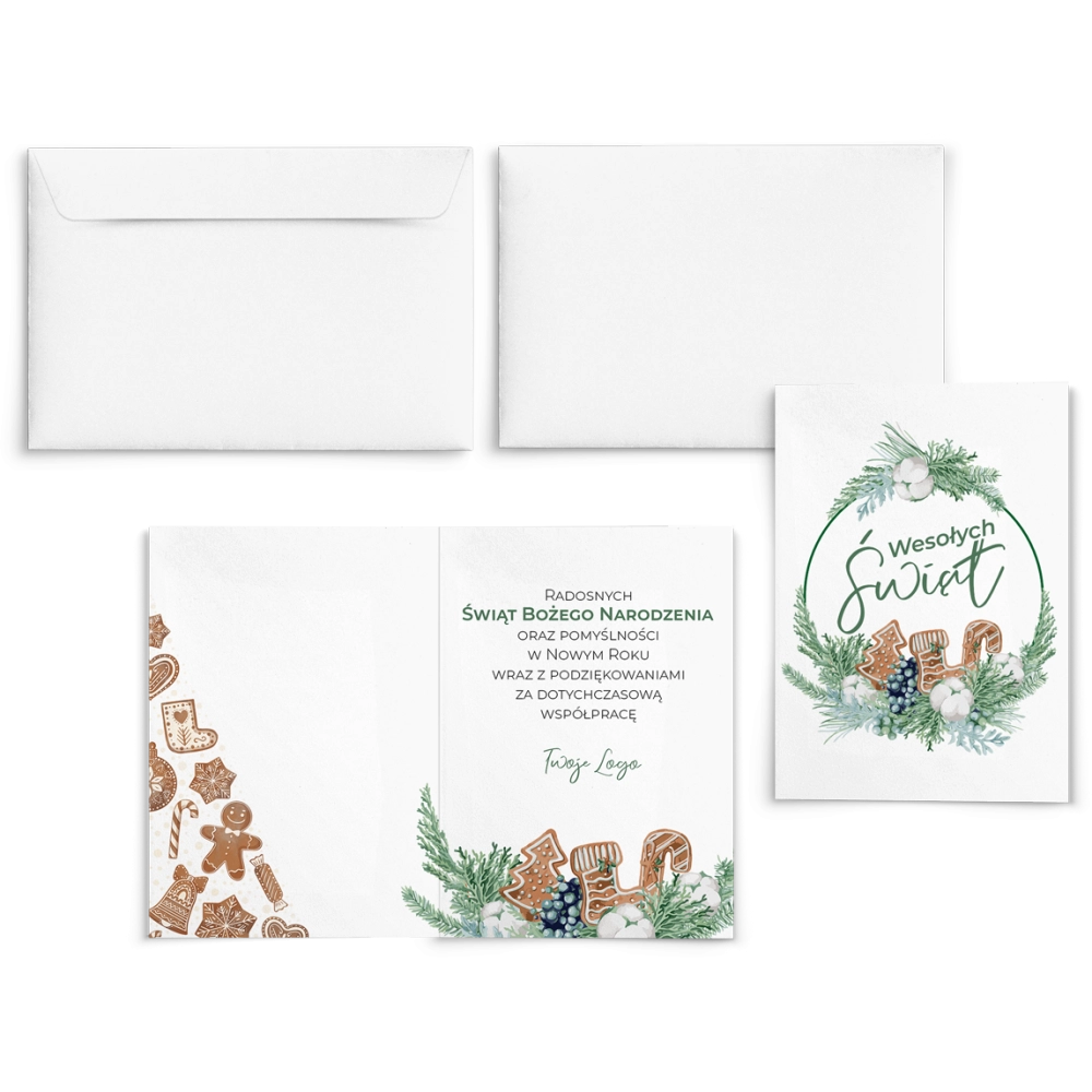 Kartki Świąteczne Wianki - Motyw 3