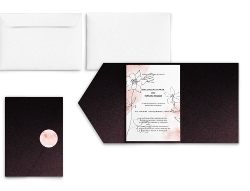 Zaproszenia ślubne w etui Julietta - motyw 2