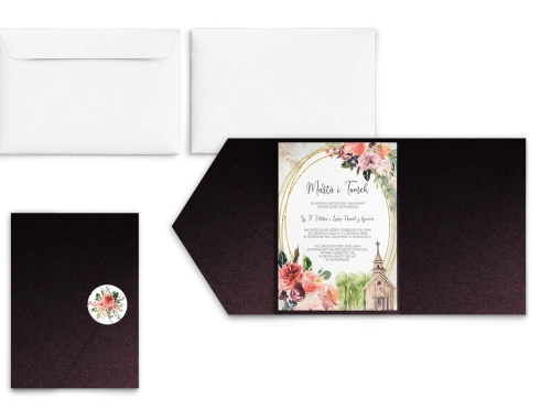 Zaproszenia ślubne w etui Spring Love - motyw 1