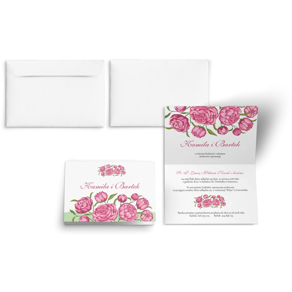 Zaproszenie ślubne Wiosenny Kwiat - Motyw 17
