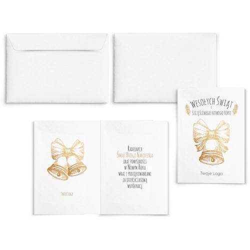 Kartki Świąteczne Złote - Motyw 1