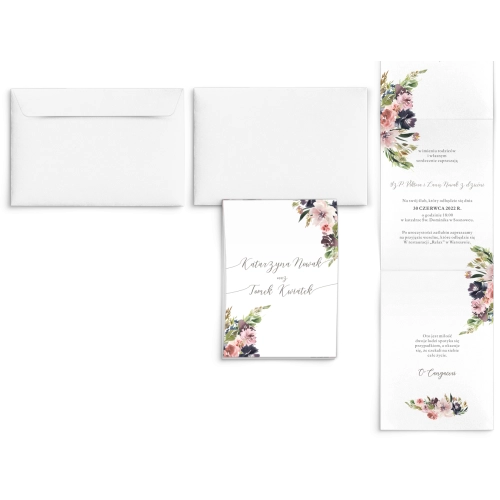 Zaproszenia ślubne Harmonijka - PasteLove Motyw 4