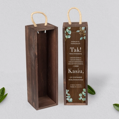 Prośba o Świadkowanie - SNW brązowa Eukaliptus Motyw 1