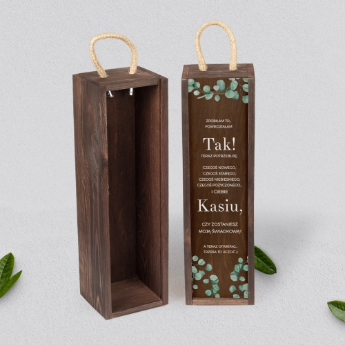 Prośba o Świadkowanie - SNW brązowa Eukaliptus Motyw 2