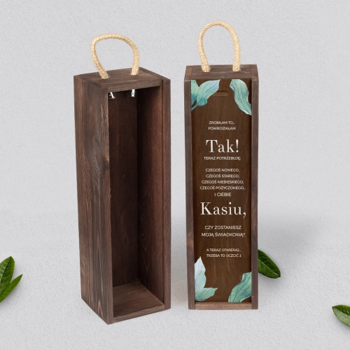 Prośba o Świadkowanie - SNW brązowa Eukaliptus Motyw 3