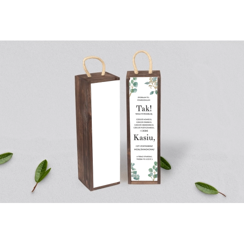 Prośba o&nbsp;Świadkowanie - SNW Akryl brązowa Eukaliptus Motyw 1