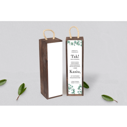 Prośba o&nbsp;Świadkowanie - SNW Akryl brązowa Eukaliptus Motyw 2