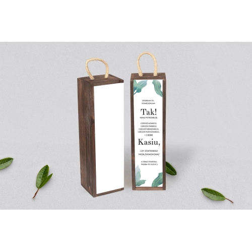 Prośba o&nbsp;Świadkowanie - SNW Akryl brązowa Eukaliptus Motyw 3