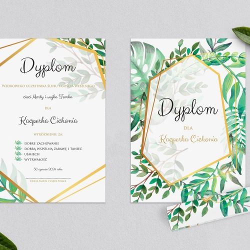 Dyplomy dla Dzieci - Flowers & Frame Motyw 2