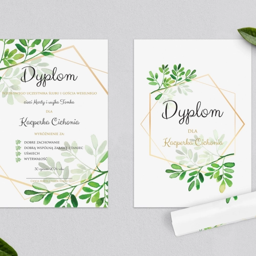Dyplomy dla Dzieci - Flowers & Frame Motyw 3
