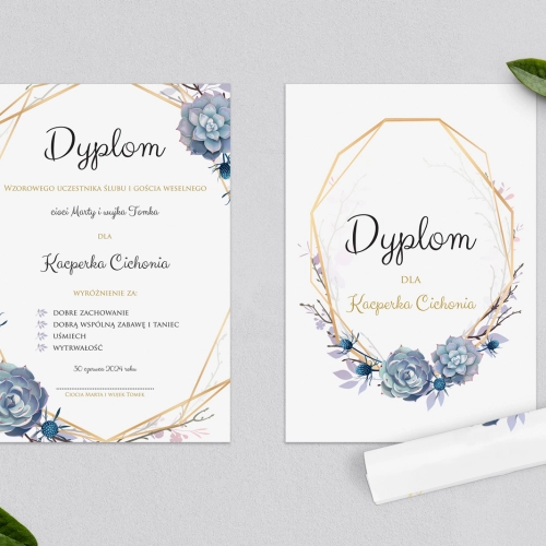 Dyplomy dla Dzieci - Flowers & Frame Motyw 6