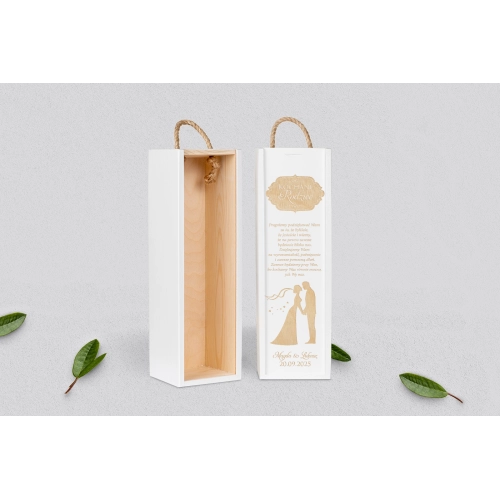 Skrzynka na wino dla Rodziców - Biała