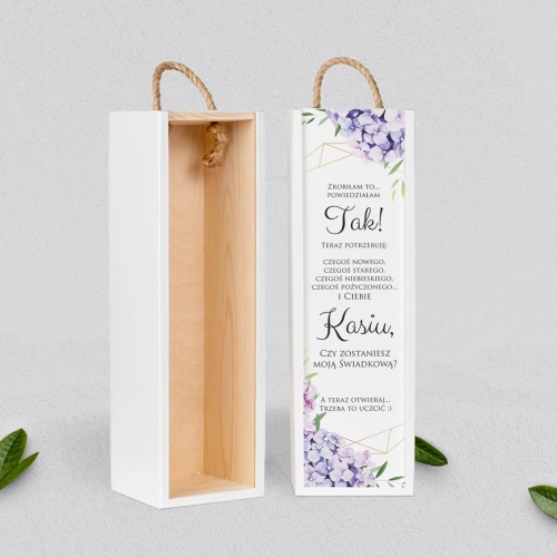 Prośba o Świadkowanie - SNW biała Flowers & Frame Motyw 1