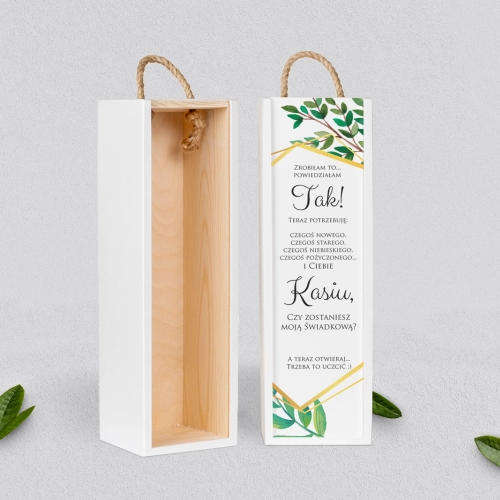 Prośba o Świadkowanie - SNW biała Flowers & Frame Motyw 2