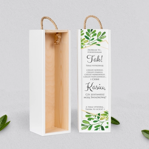 Prośba o Świadkowanie - SNW biała Flowers & Frame Motyw 3