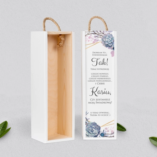 Prośba o Świadkowanie - SNW biała Flowers & Frame Motyw 6