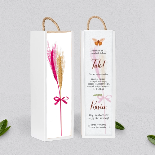 Prośba o Świadkowanie - SNW Akryl biała Butterflies - Motyw 1