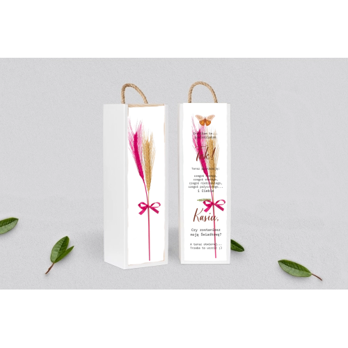 Prośba o&nbsp;Świadkowanie - SNW Akryl biała Butterflies - Motyw 1