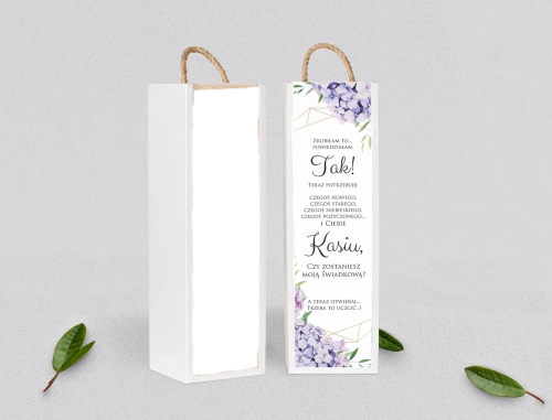 Prośba o Świadkowanie - SNW Akryl biała Flowers & Frame Motyw 1