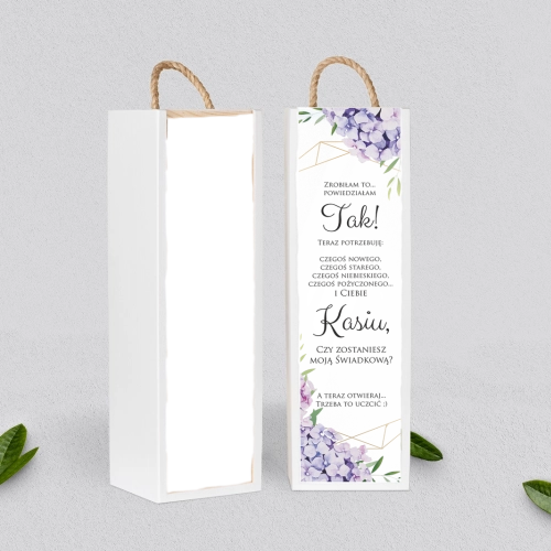 Prośba o Świadkowanie - SNW Akryl biała Flowers & Frame Motyw 1