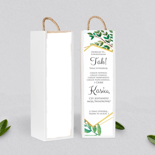 Prośba o Świadkowanie - SNW Akryl biała Flowers & Frame Motyw 2