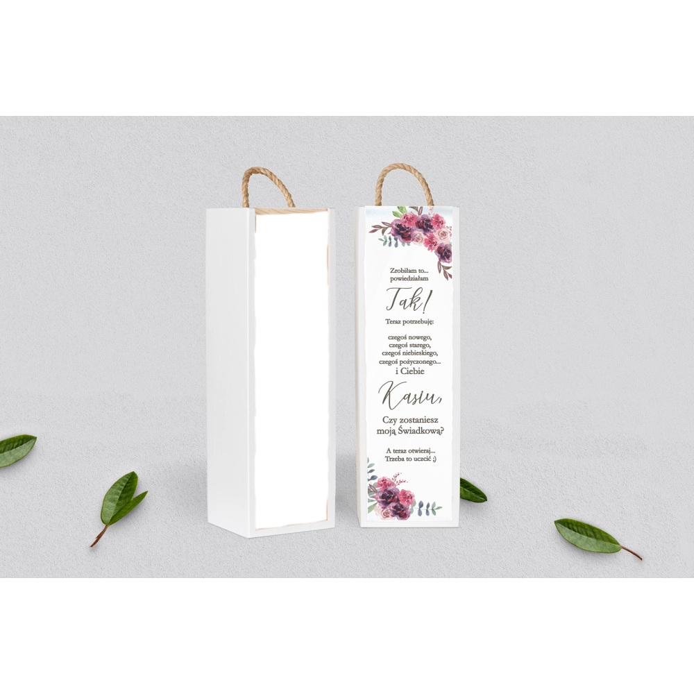 Prośba o&nbsp;Świadkowanie - SNW Akryl biała PasteLove Motyw 1