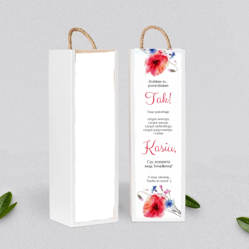 Prośba o Świadkowanie - SNW Akryl biała Sweet Love Motyw 2