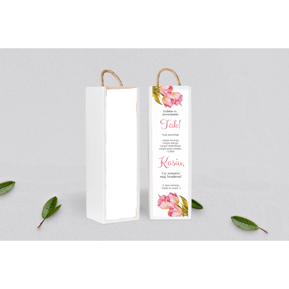 Prośba o&nbsp;Świadkowanie - SNW Akryl biała Sweet Love Motyw 4