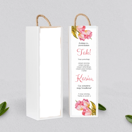 Prośba o Świadkowanie - SNW Akryl biała Sweet Love Motyw 4