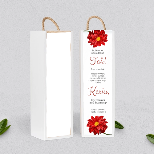 Prośba o Świadkowanie - SNW Akryl biała Sweet Love Motyw 5