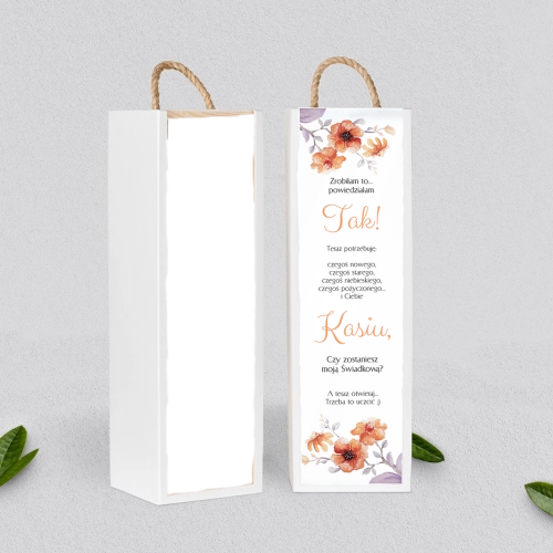 Prośba o Świadkowanie - SNW Akryl biała Sweet Love Motyw 6