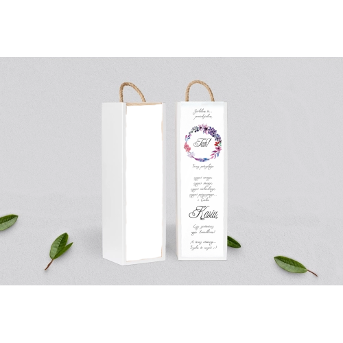 Prośba o&nbsp;Świadkowanie - SNW Akryl biała Akwarelowe Wianki Motyw 7