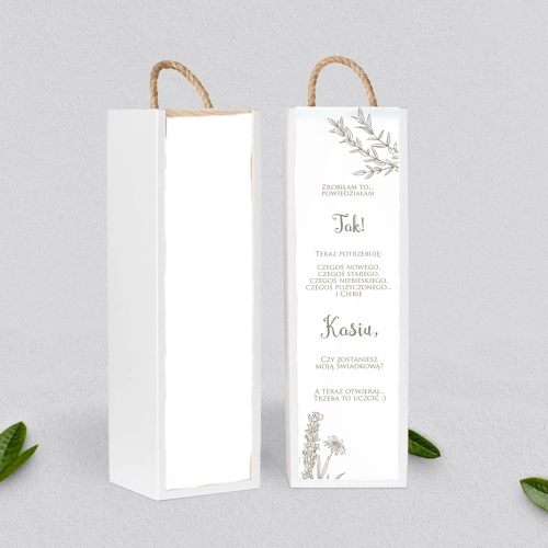 Prośba o Świadkowanie - SNW Akryl biała Fiori Motyw 1