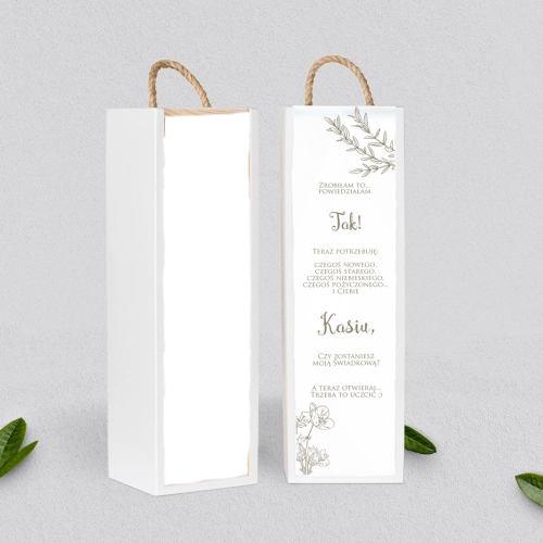 Prośba o Świadkowanie - SNW Akryl biała Fiori Motyw 3