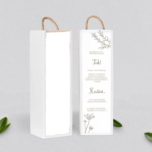 Prośba o Świadkowanie - SNW Akryl biała Fiori Motyw 4