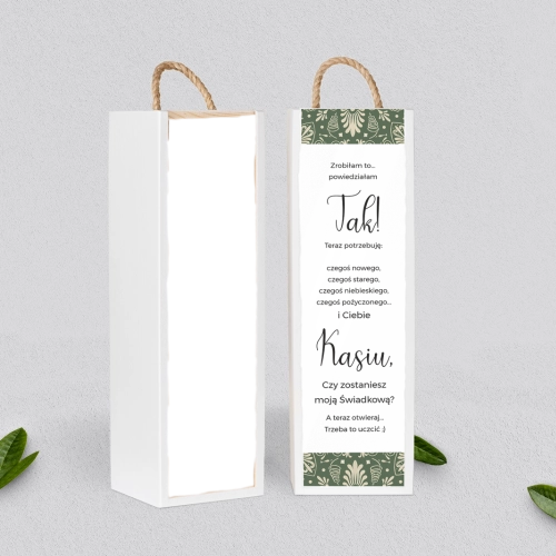 Prośba o Świadkowanie - SNW Akryl biała Vintage Motyw 2