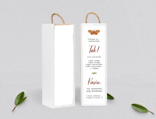 Prośba o Świadkowanie - SNW Akryl biała Butterflies - Motyw 4