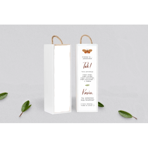 Prośba o&nbsp;Świadkowanie - SNW Akryl biała Butterflies - Motyw 4