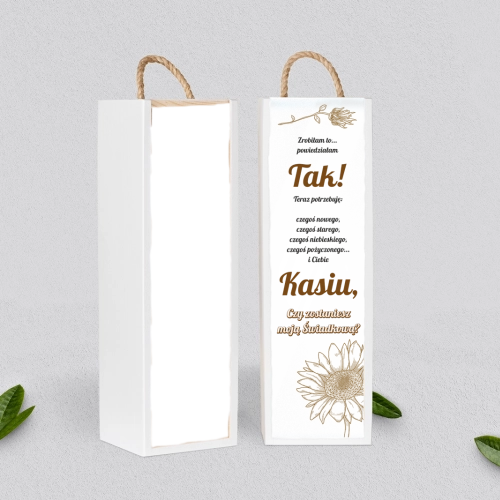 Prośba o Świadkowanie - SNW Akryl biała Sunflowers Motyw 3